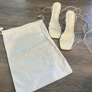 RAYE Kamala heel in ivory. Women’s US size 8. Worn once